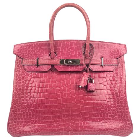 pink crocodile birkin.